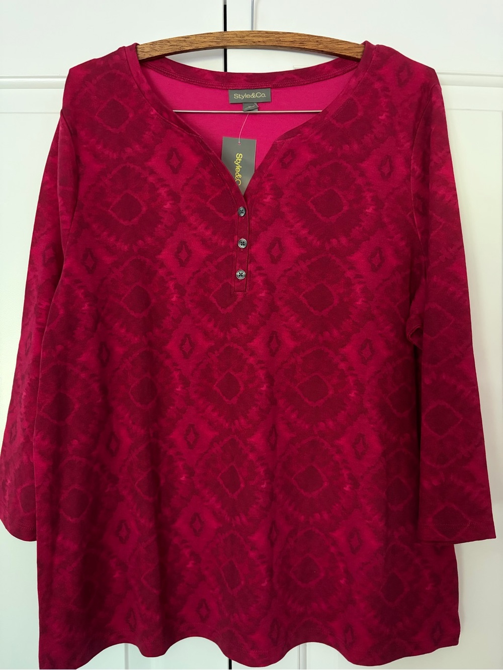Set of 4 Style & Co. long sleeve Henley tops NWT size XL - Picture 4 of 7